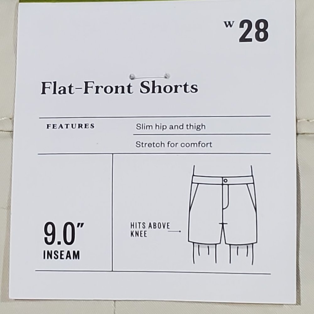 Goodfellow Flat Front Shorts 28" Waist NWT - Picture 6 of 6